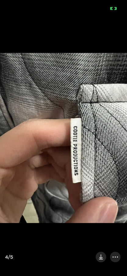 cootie ombre check quilting cpo jacket