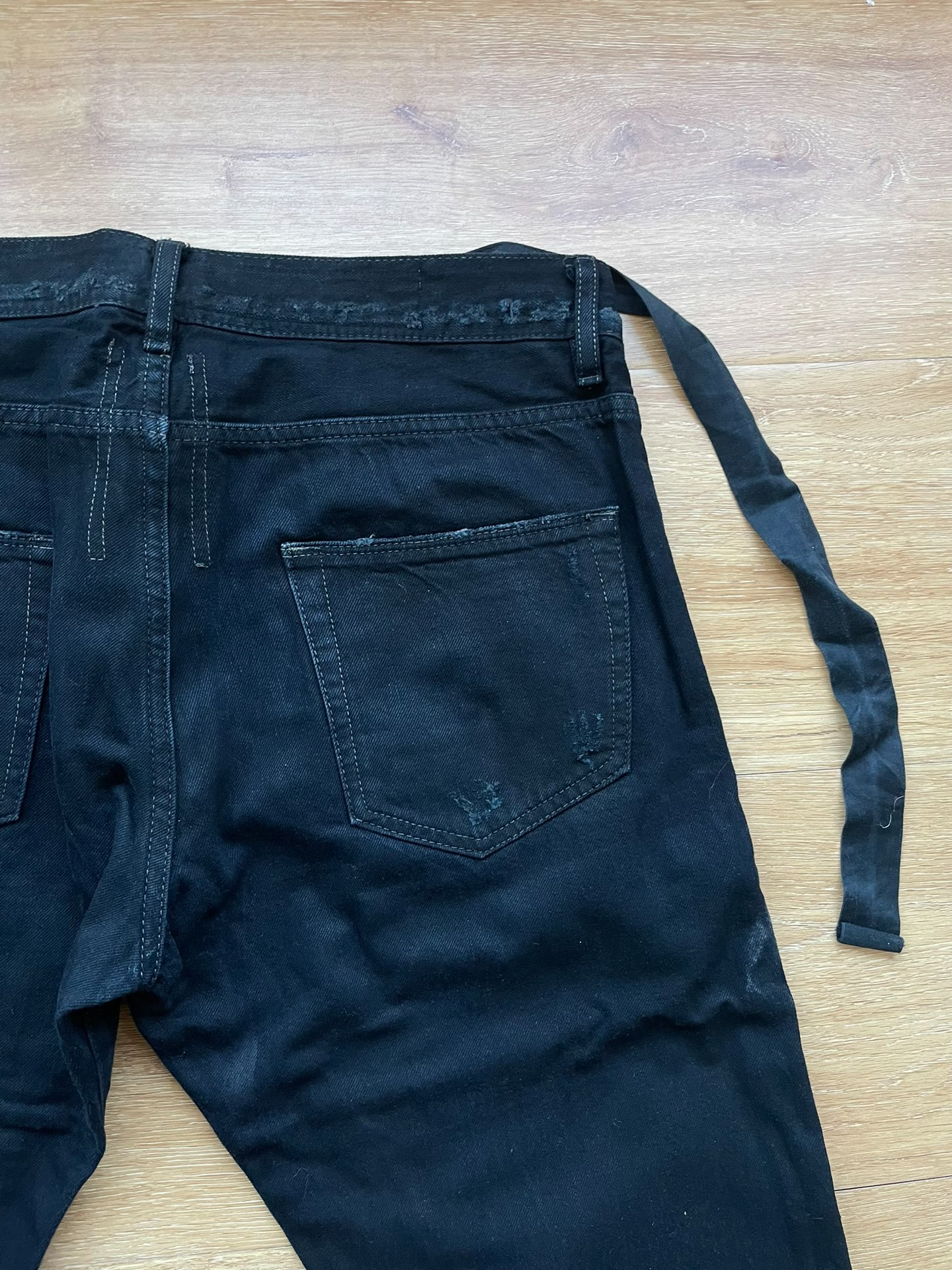 Rick Owens Dark Shadow Distressed Overdyed Denim