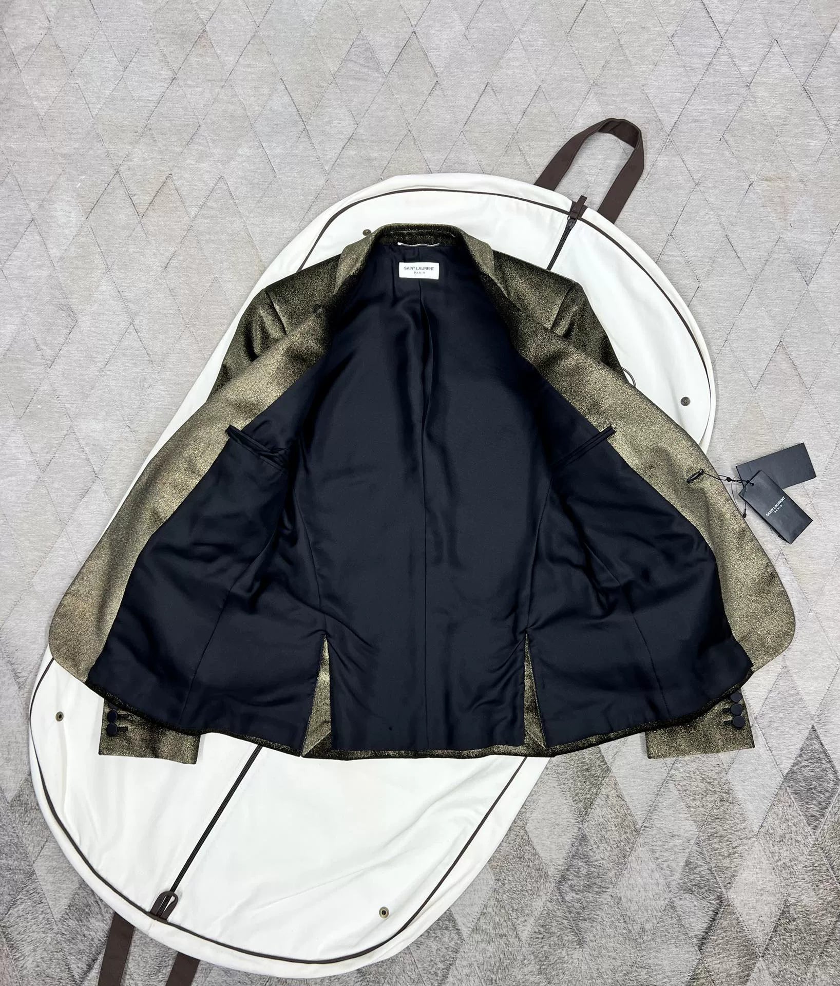 Saint Laurent Gold Velvet Blazer