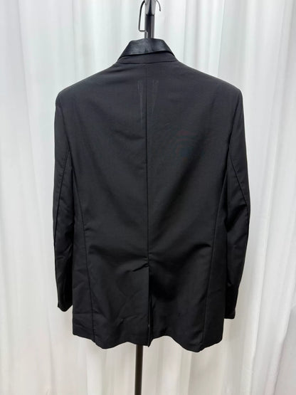 maison margiela black slim-fit blazer
