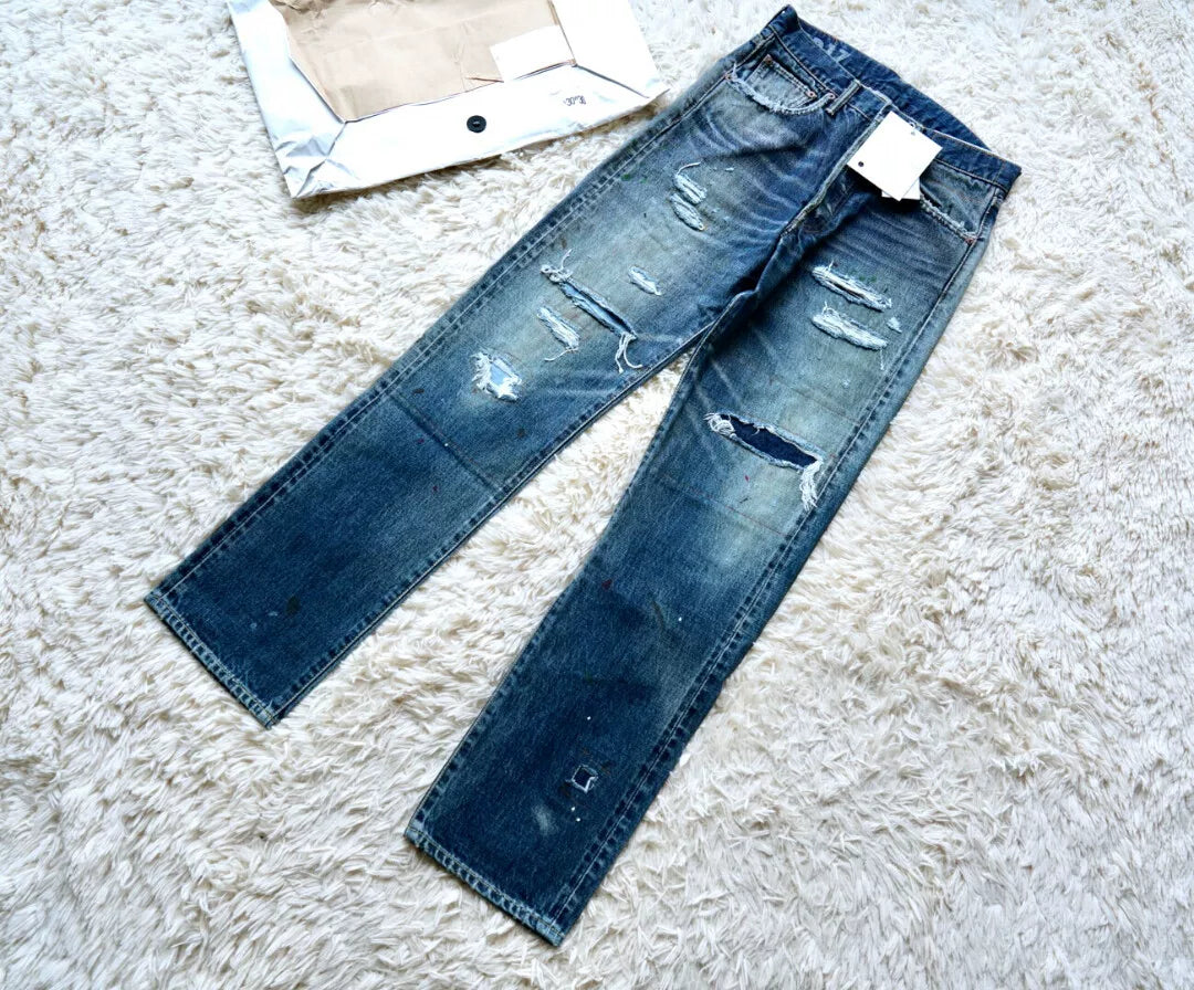 VISVIM Distressed Blue Jeans