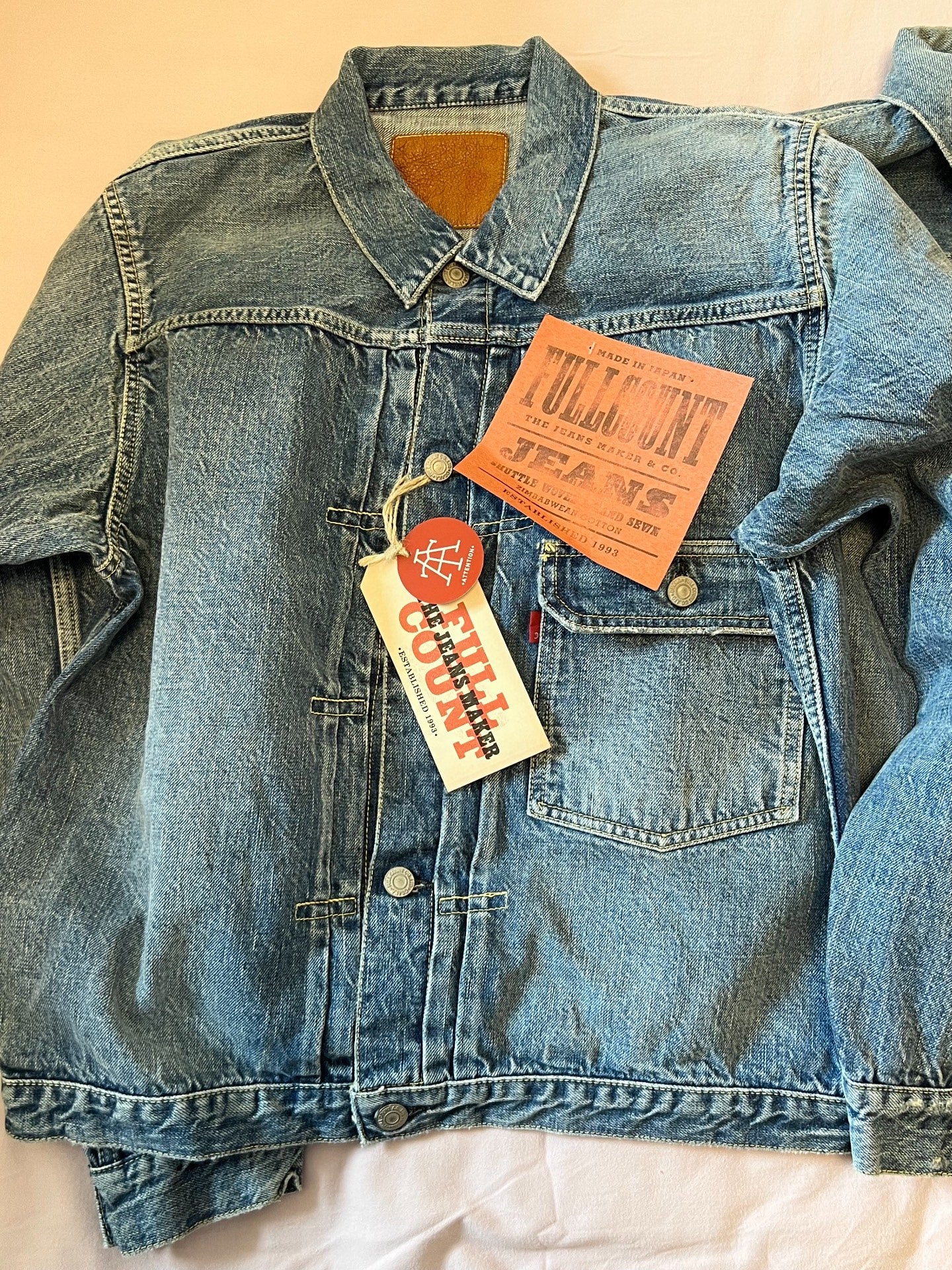 FULLCOUNT Washed Type1 Denim Jacket