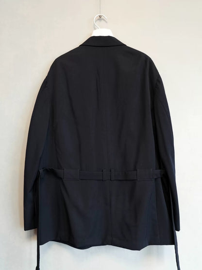 Yohji Yamamoto Wool Jacket Navy Blue
