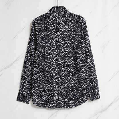 Saint Laurent Men's Polka Dot Long-Sleeve Shirt