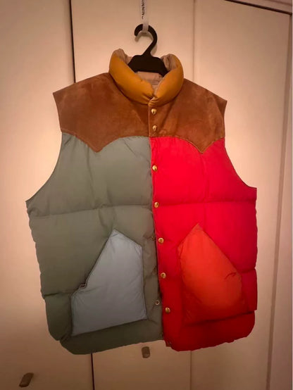 rocky mountain colorful down vest