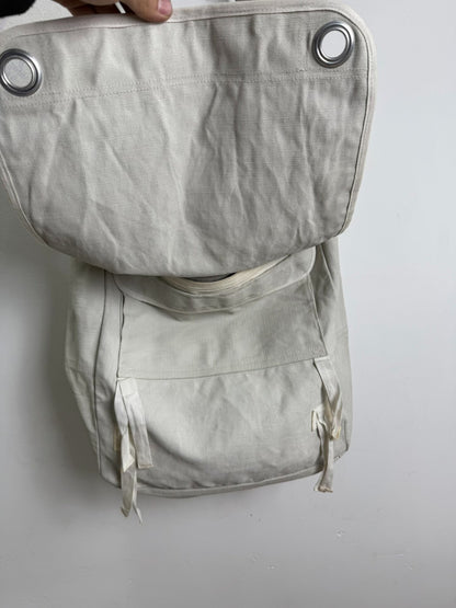 vintage dries van noten 90s waxed denim bag