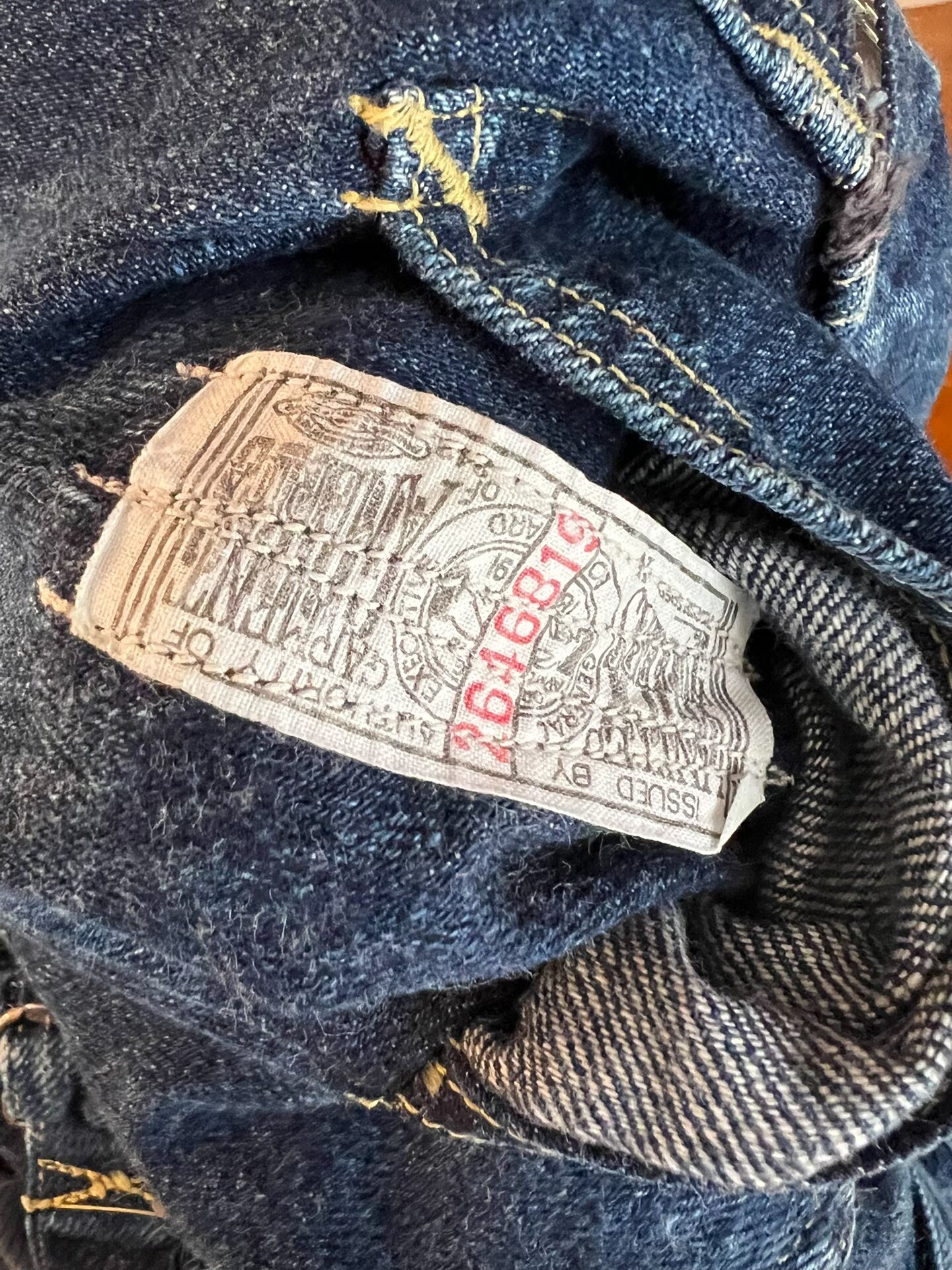 blue high-waisted straight leg jeans