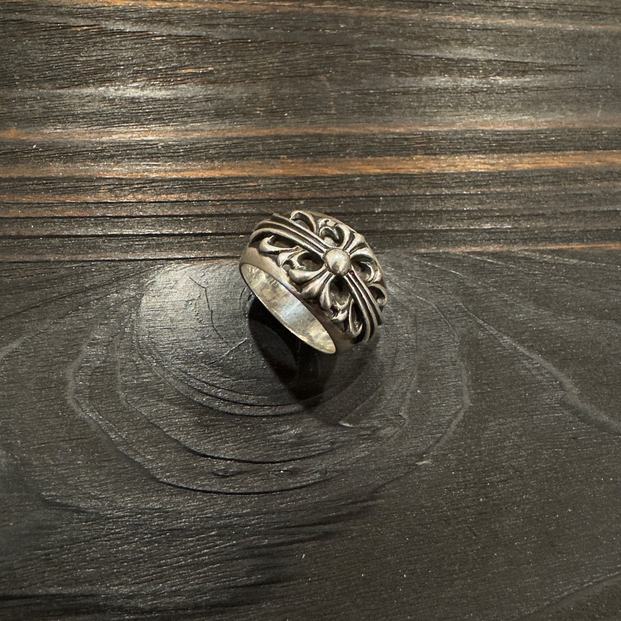 Chrome Hearts 925 Silver Keeper Ring Narrow