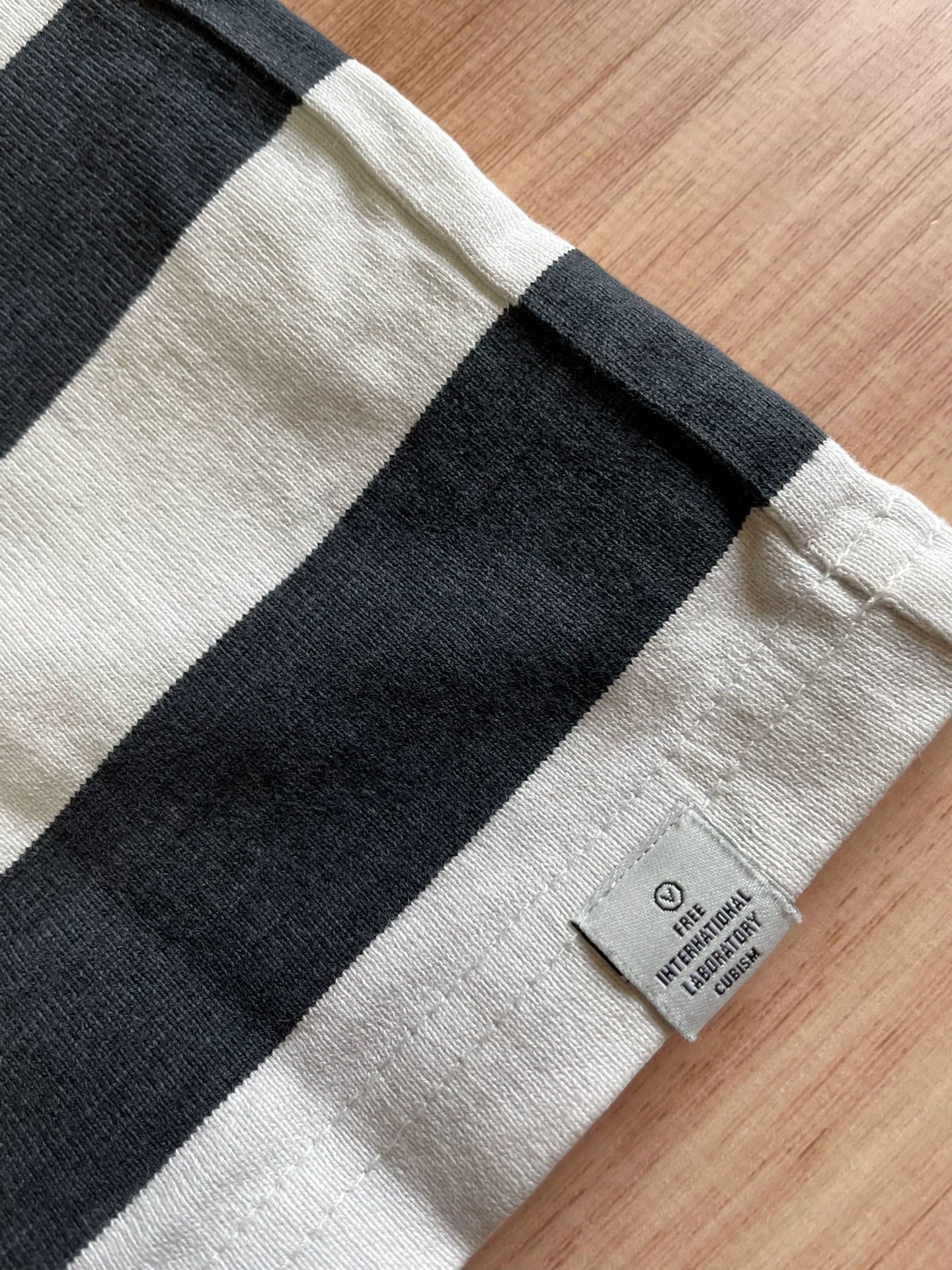 VISVIM BORDER CREW S/S Washed Striped T-Shirt