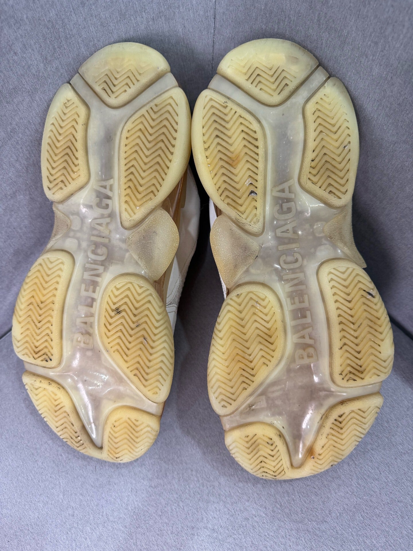 Balenciaga Triple S Cream Sneakers Size 42