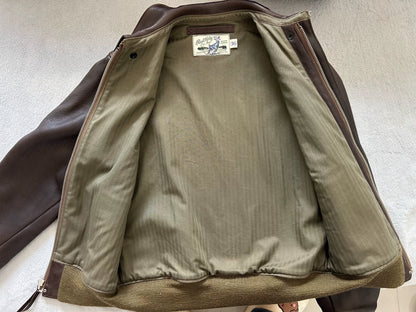real mccoy A2 brown leather jacket