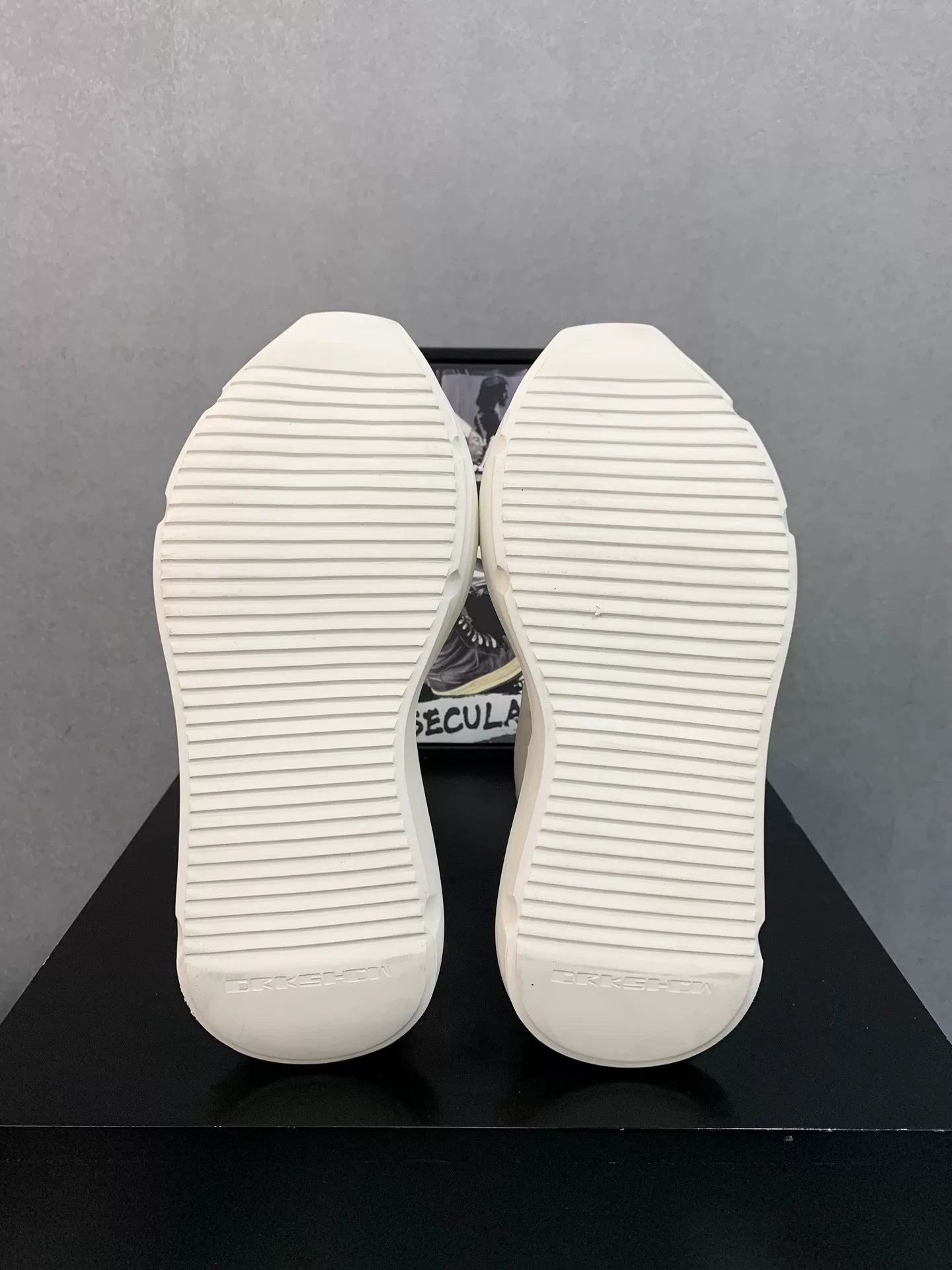 Rick Owens White Chelsea Thick-Sole Boots