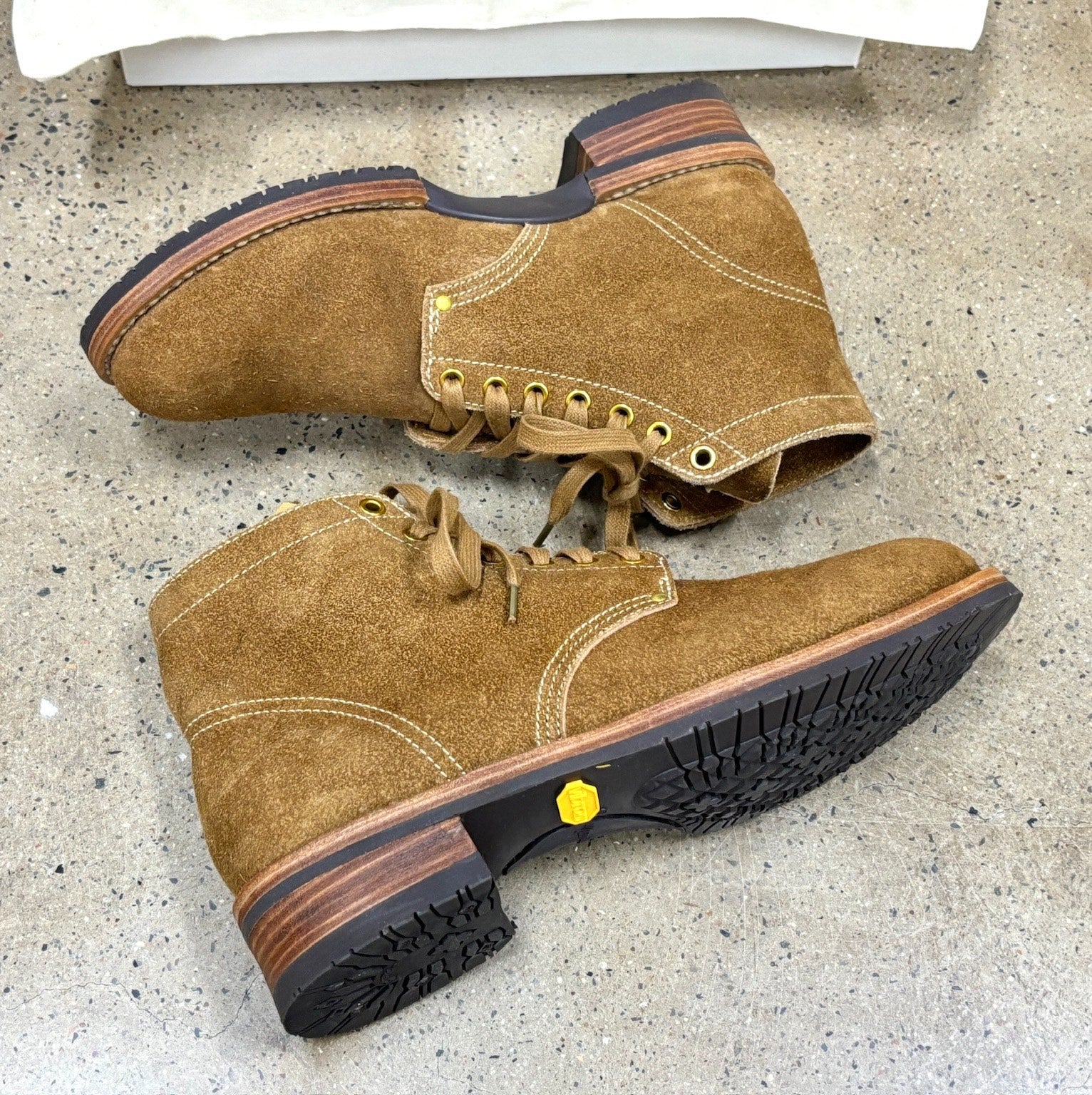 Visvim 17AW Brigadier Vibram Camel Boots