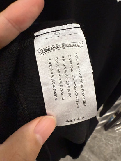 Chrome Hearts Sword Print Black Waffle Long Sleeve XL