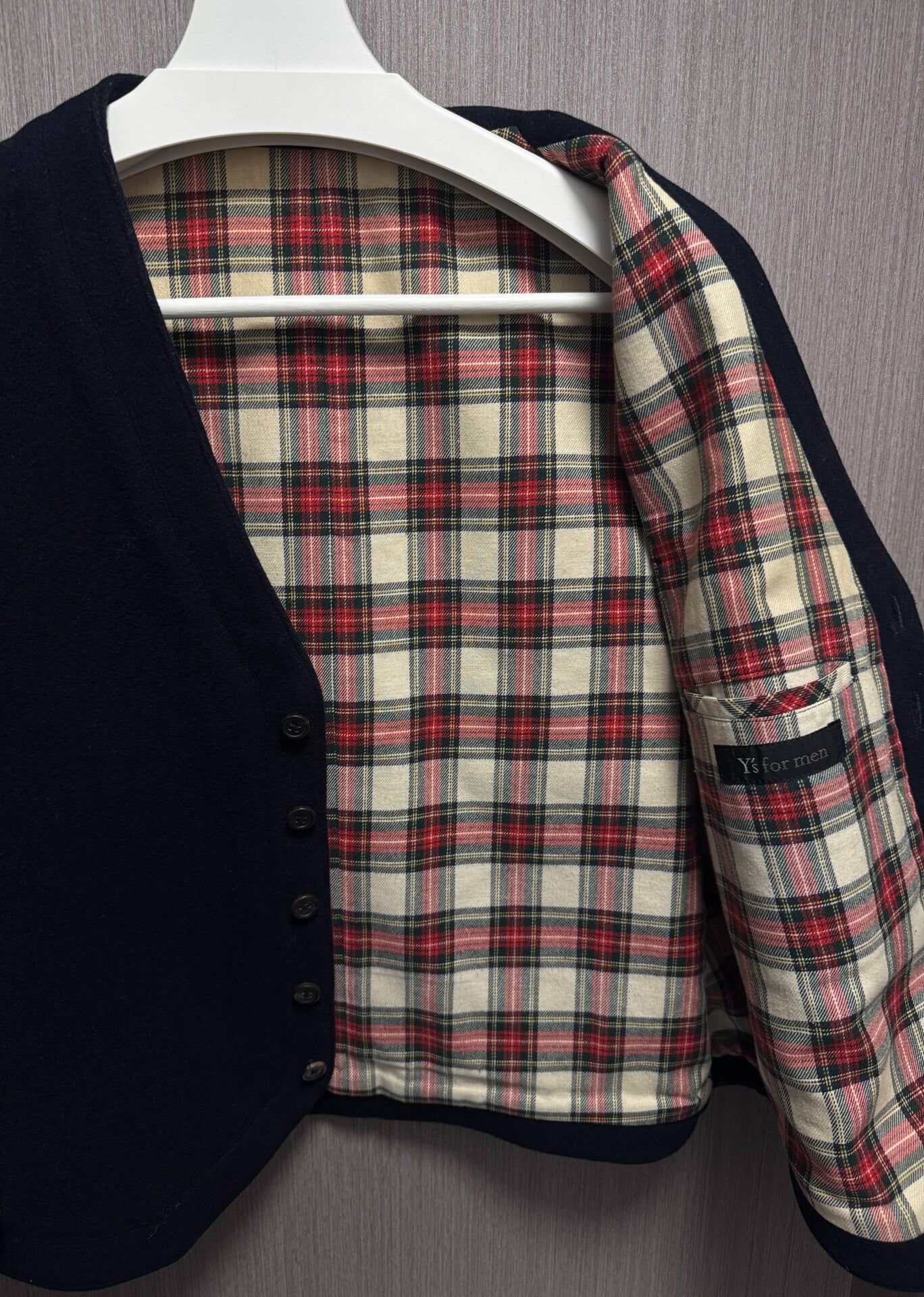 Yohji Yamamoto Wool Check Vest