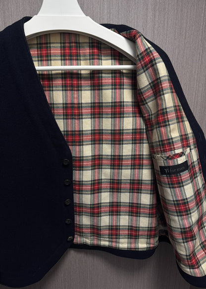 Yohji Yamamoto Wool Check Vest