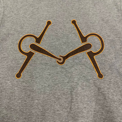 hermes gray crew neck sweatshirt medium