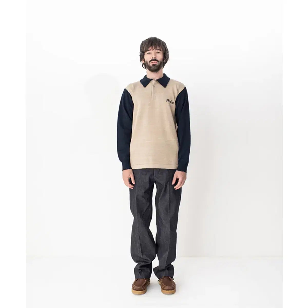 Visvim Godfrey Linen Wool Long-Sleeve Polo