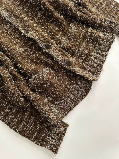 Y's for Men Snowflake Knit Cardigan