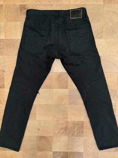 VISVIM 20SS Distressed Black Jeans