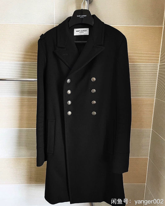 Saint Laurent Men's Double-Breasted Coat