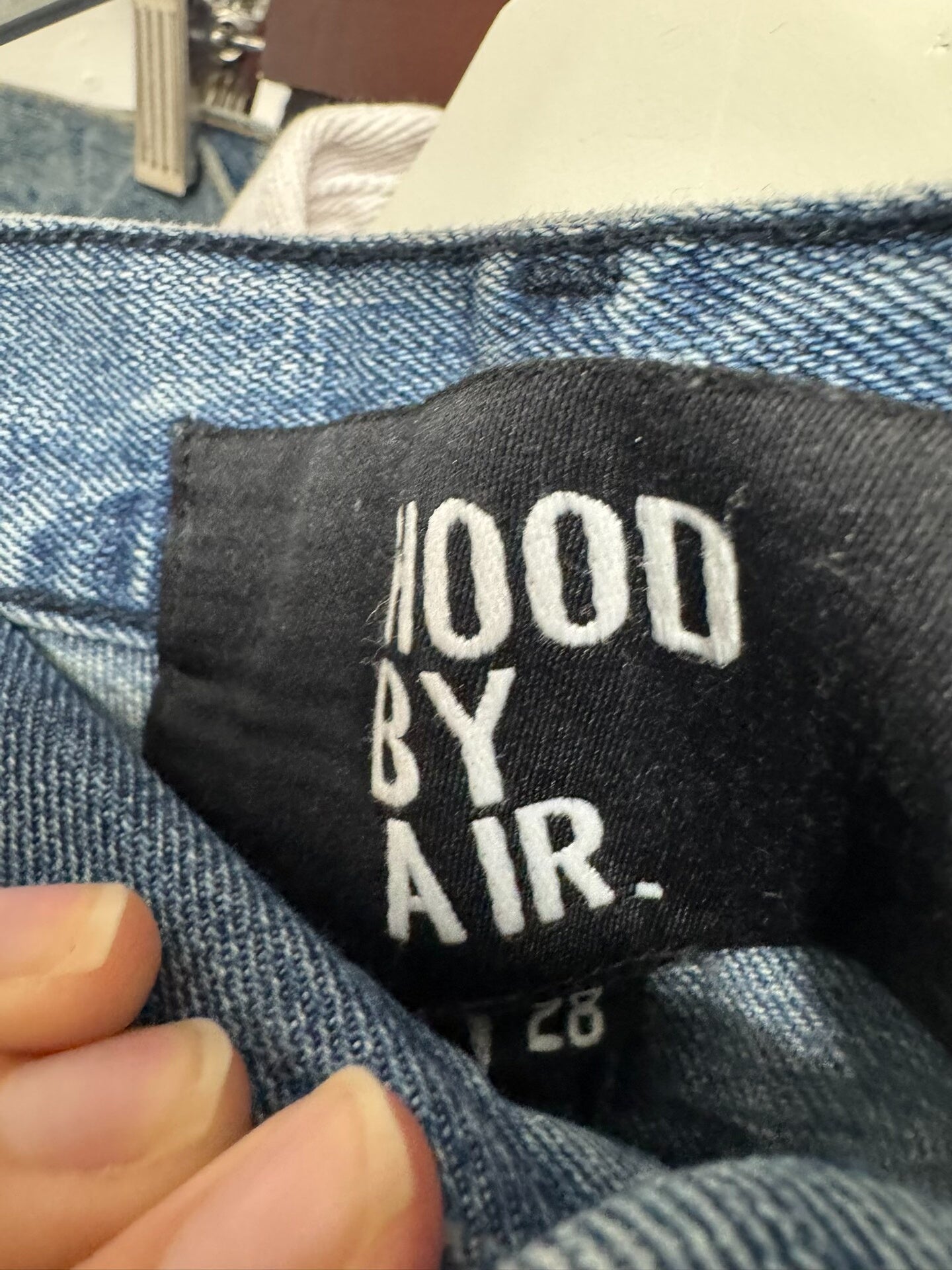 blue shredder zip jeans with distressed details