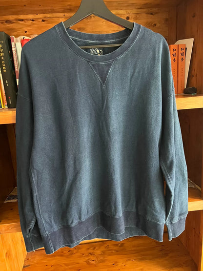 visvim blue dye long sleeve sweatshirt