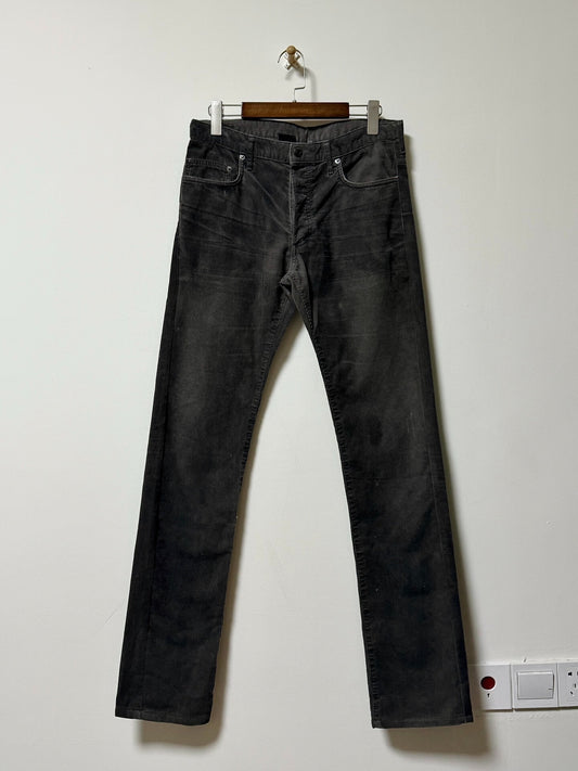 Dior Homme Grey Green Corduroy Pants