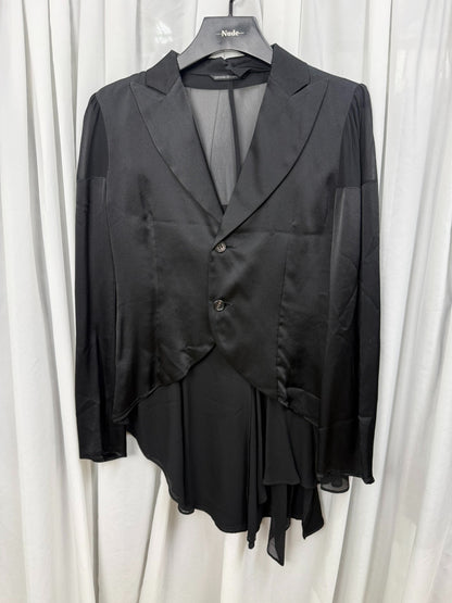 Yohji Yamamoto Noir Silk Tulle Blazer