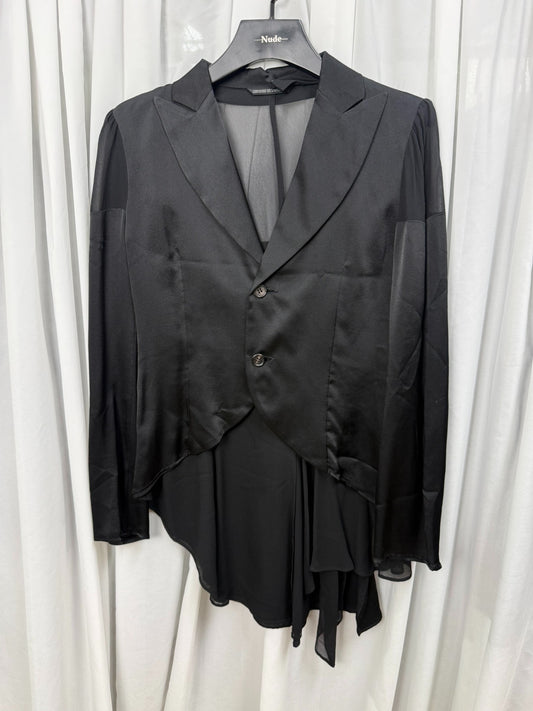 Yohji Yamamoto Noir Silk Tulle Blazer