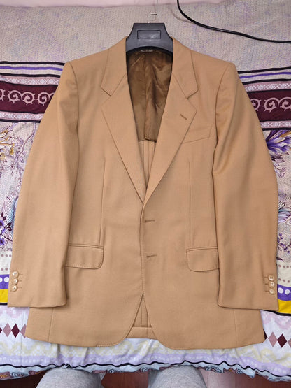 Zegna Beige Wool Blend Suit Jacket
