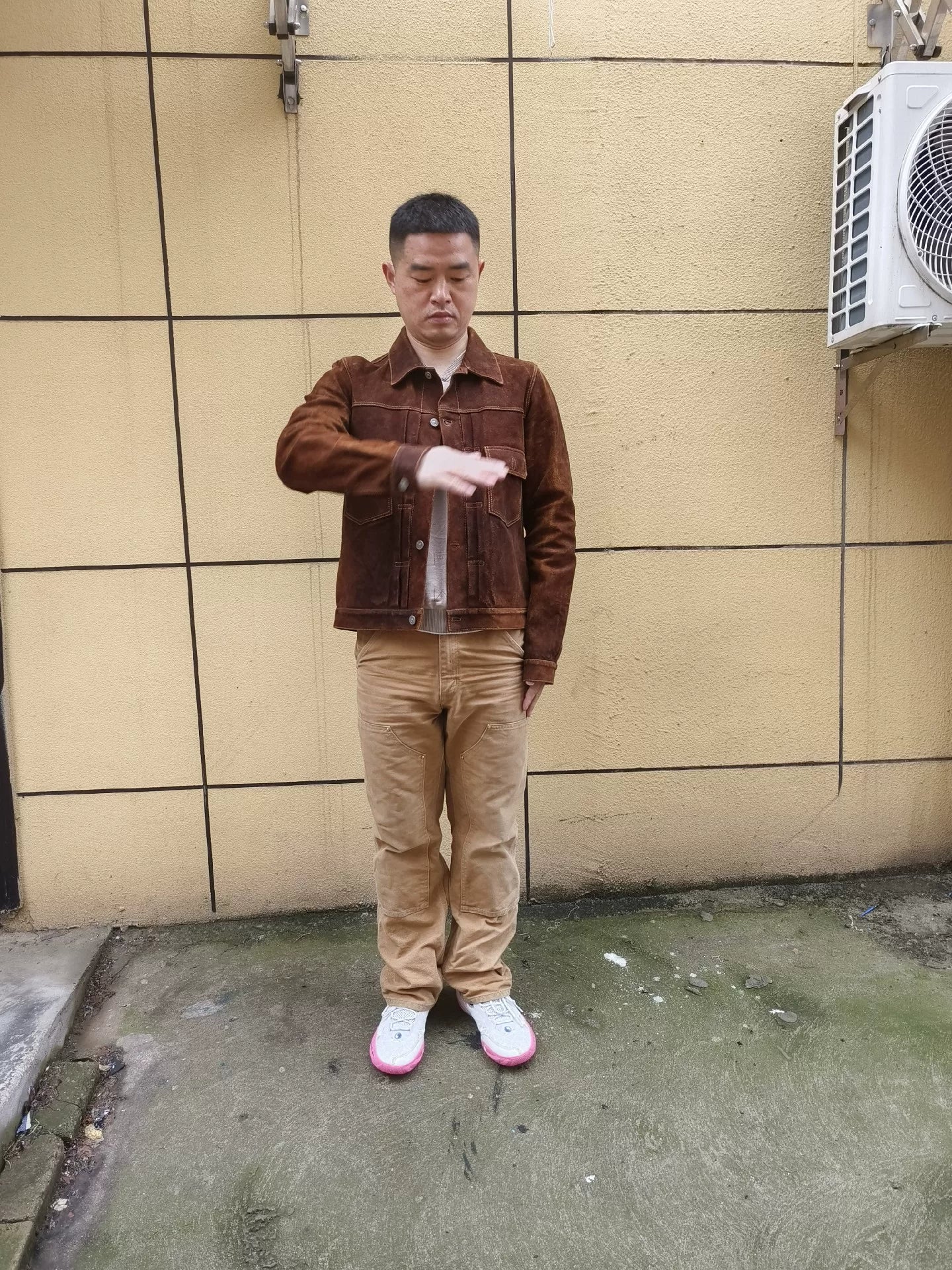 Visvim Brown Suede Button Jacket