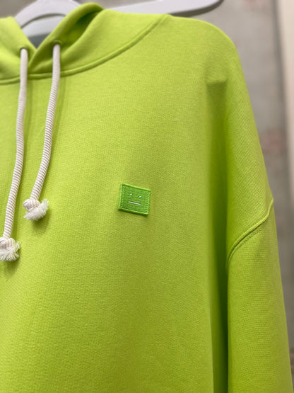 Acne Smile Hoodie in Bright Green