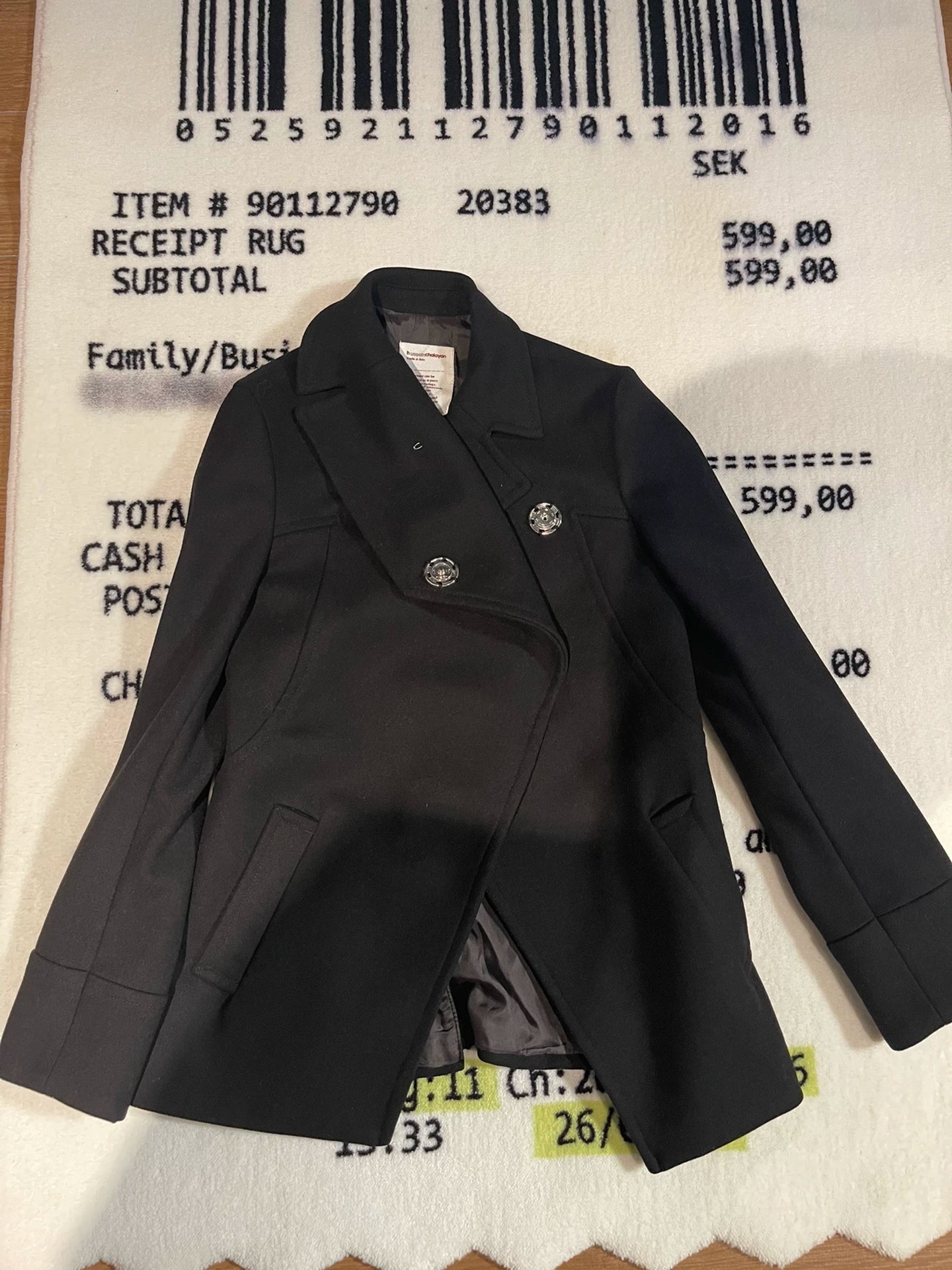 stylish black blazer by hussein chalayan