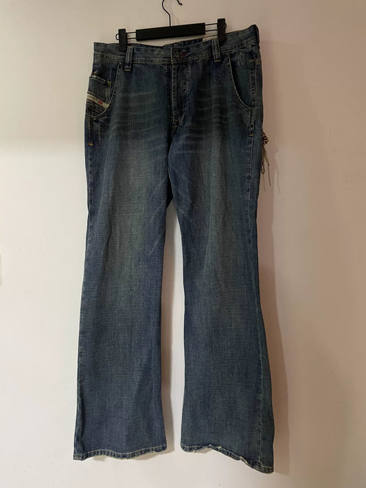 diesel wide-leg vintage denim pants