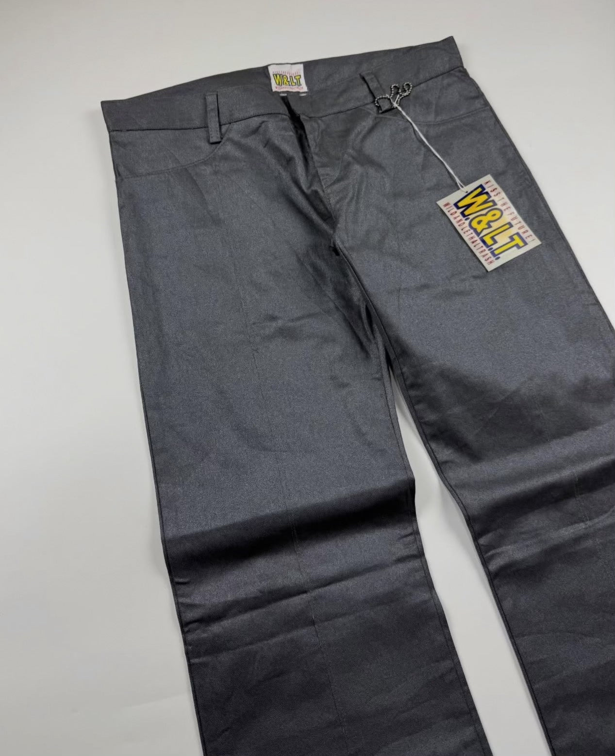 1990s Walter Van Beirendonck Metallic Flared Pants