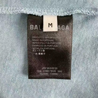 balenciaga blue short sleeve t-shirt size m