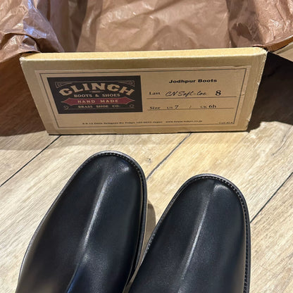 Clinch Jodhpur Black Leather Boots