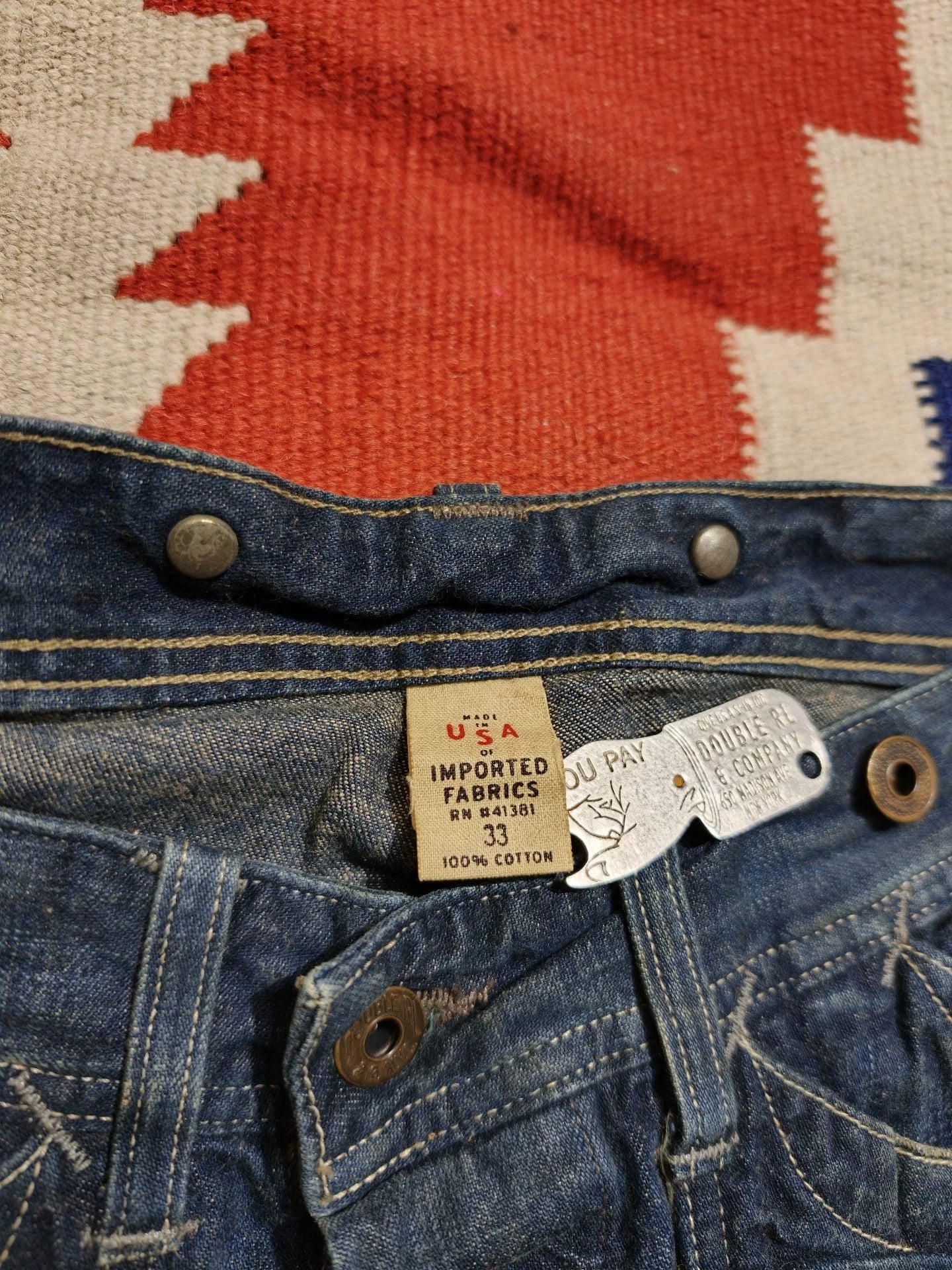 RRL Distressed Patched Work Pants