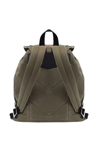 military green patch backpack from saint laurent