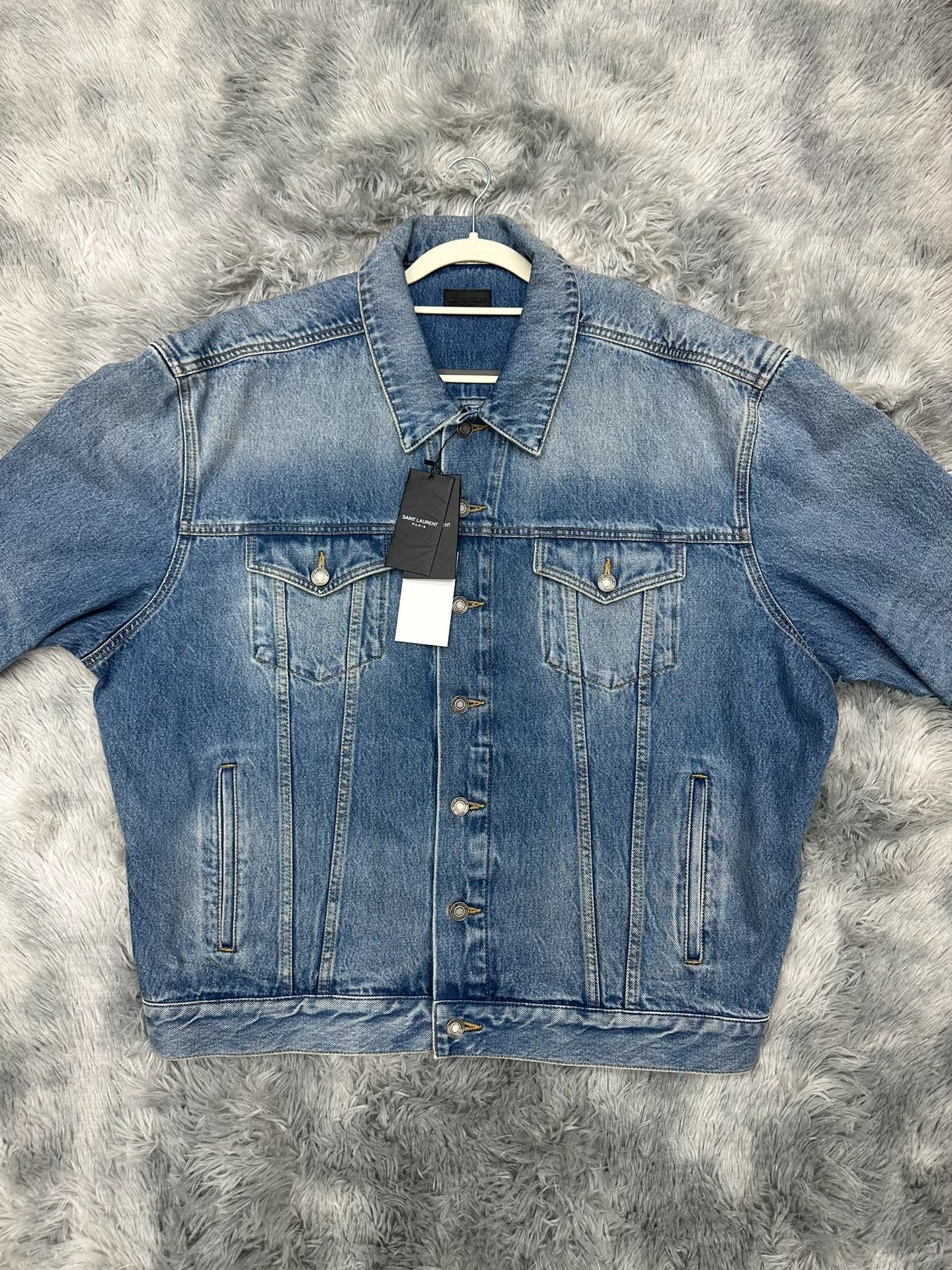 Saint Laurent Washed Blue Denim Jacket
