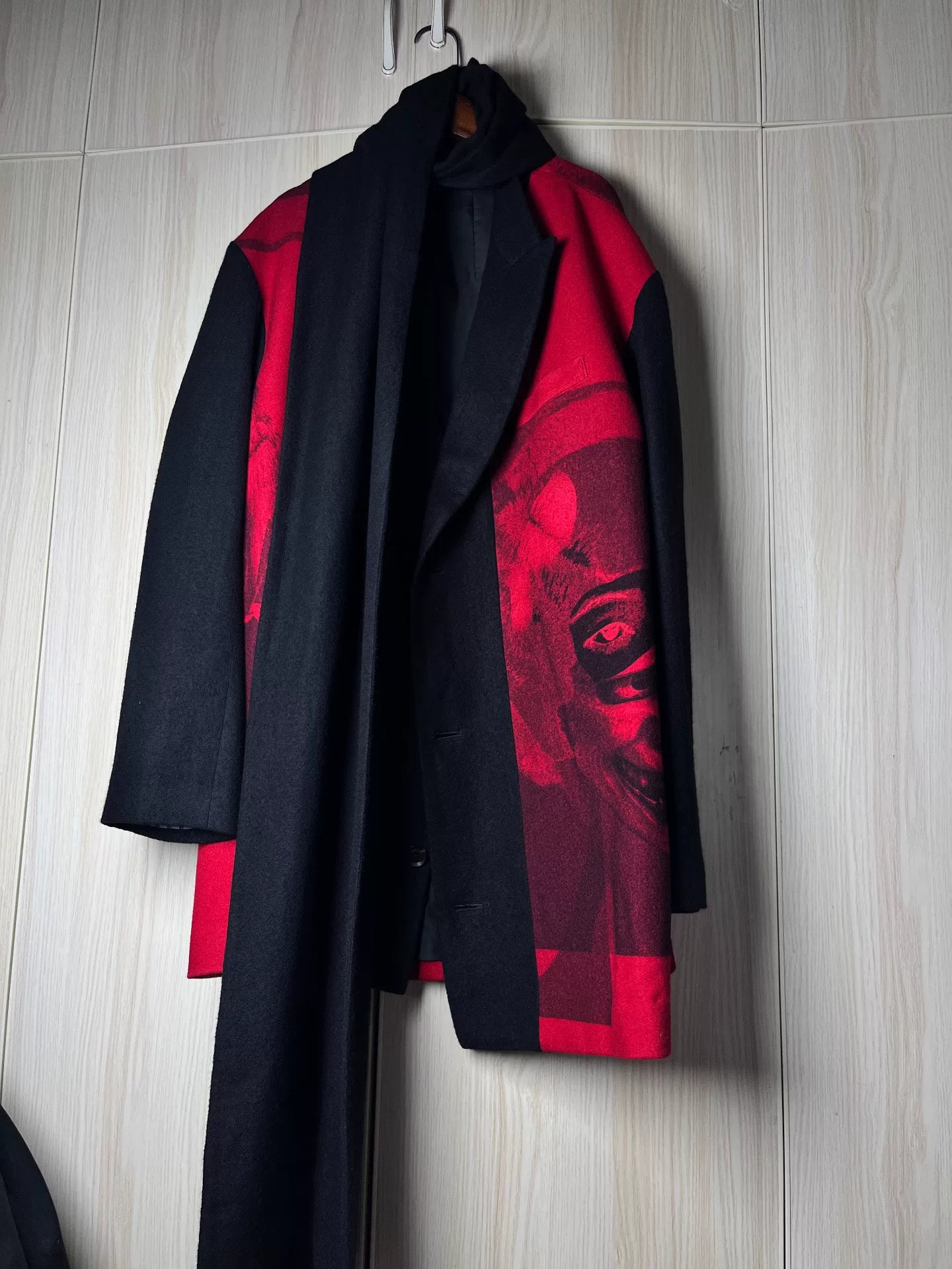 Yohji Yamamoto Red and Black Coat