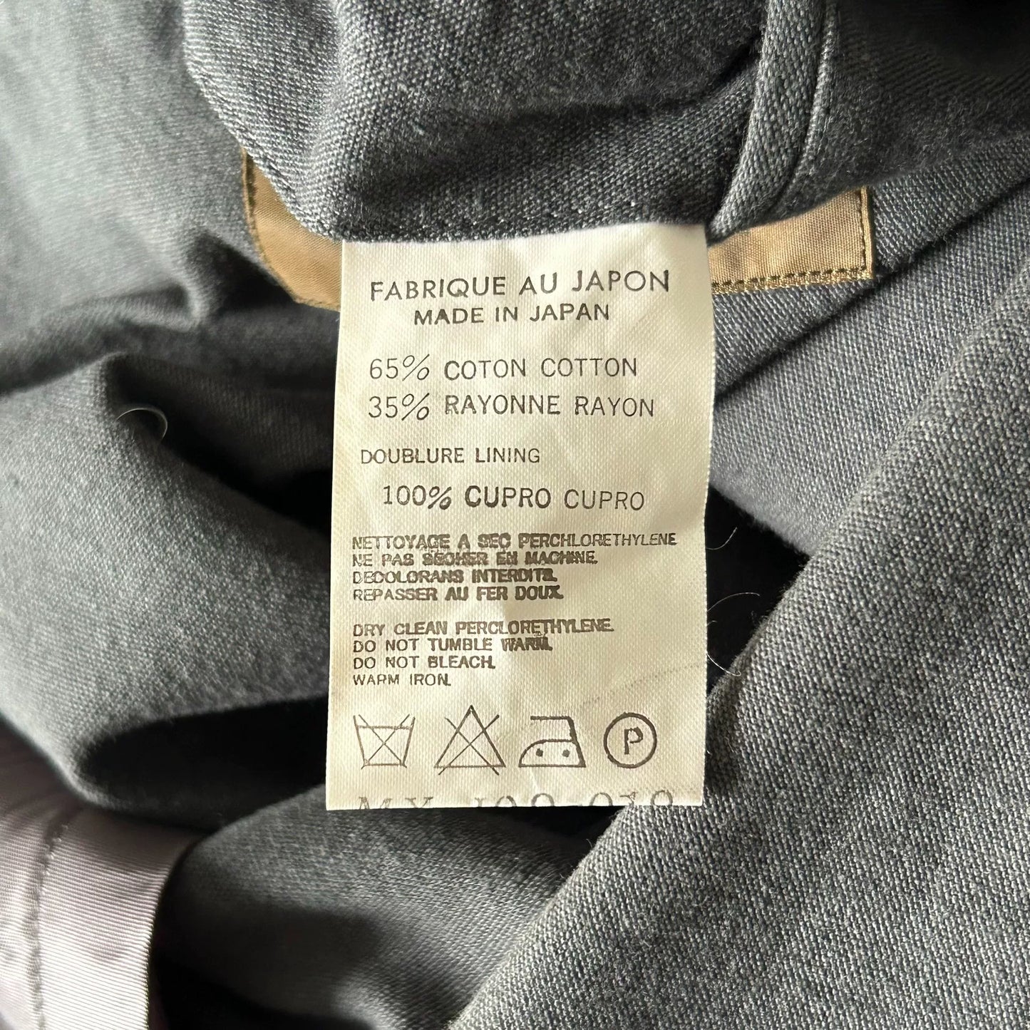 Yohji Yamamoto Gray Long Suit Jacket