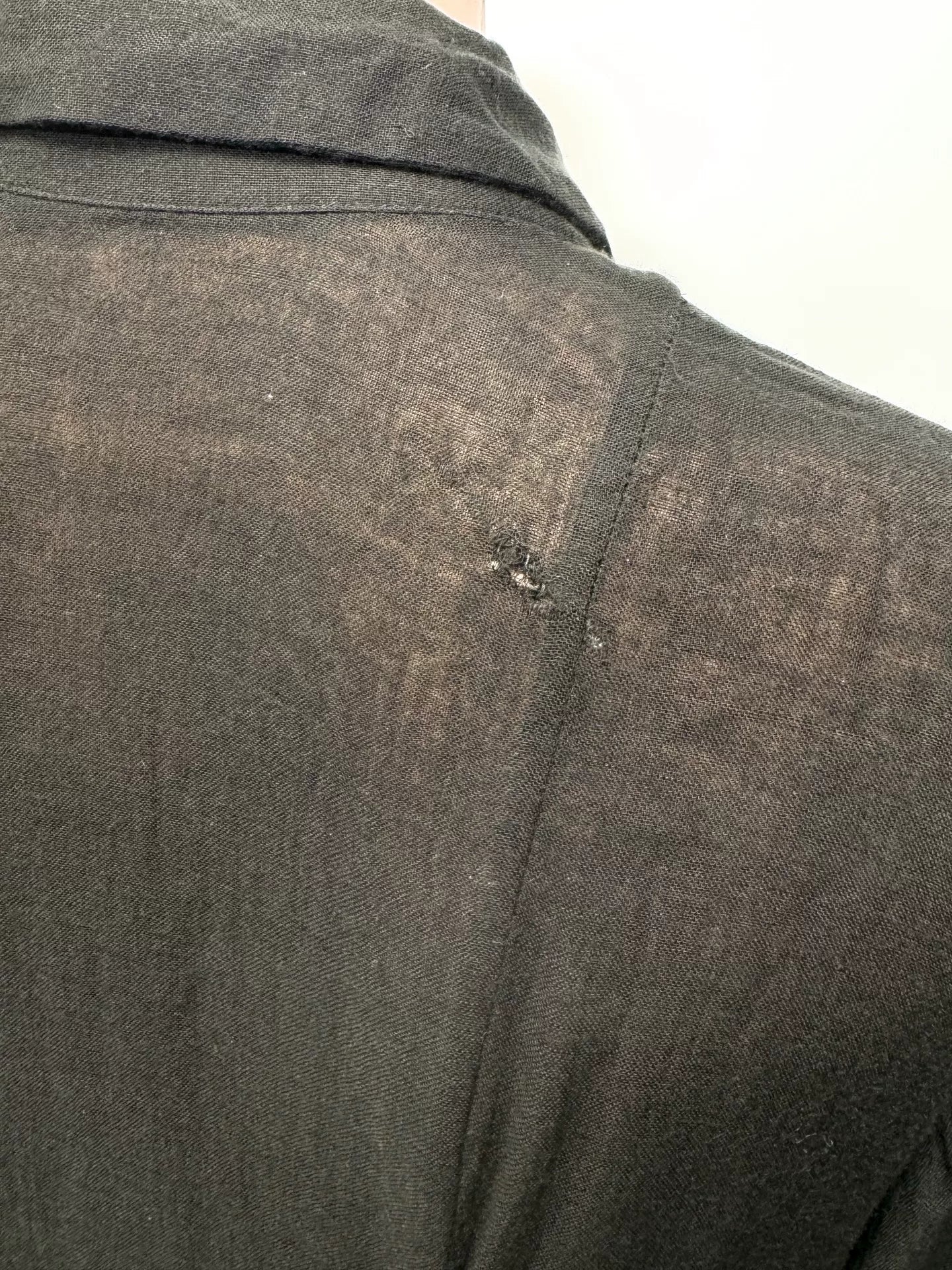 Yohji Yamamoto Ripped Tie Shirt