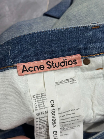 Acne Studios Patchwork Blue Denim Pants