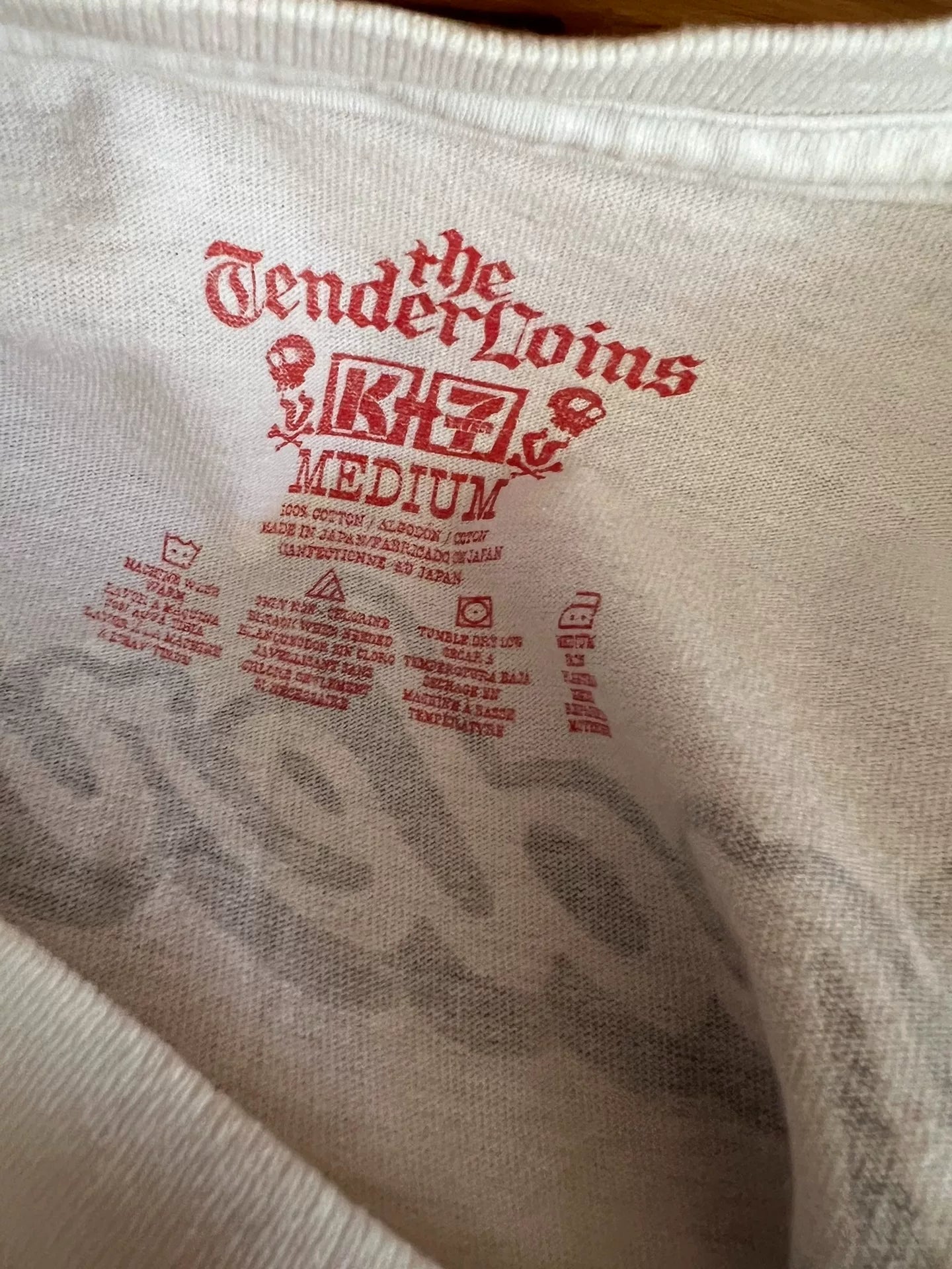 tenderloin white graphic short sleeve t-shirt