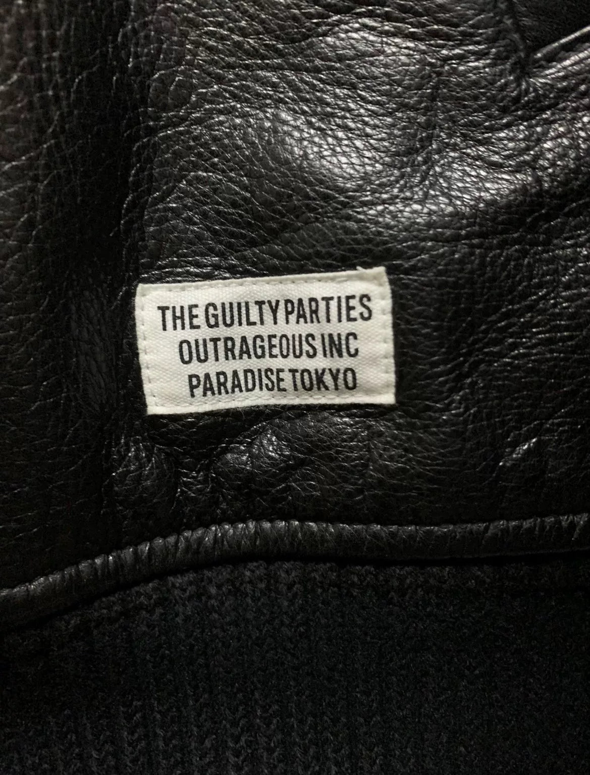 Wacko Maria Leather Baseball Jacket with Lining