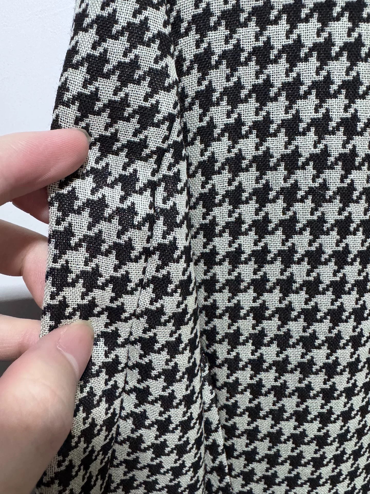 Saint Laurent 14SS Houndstooth Leather Lapel Blazer