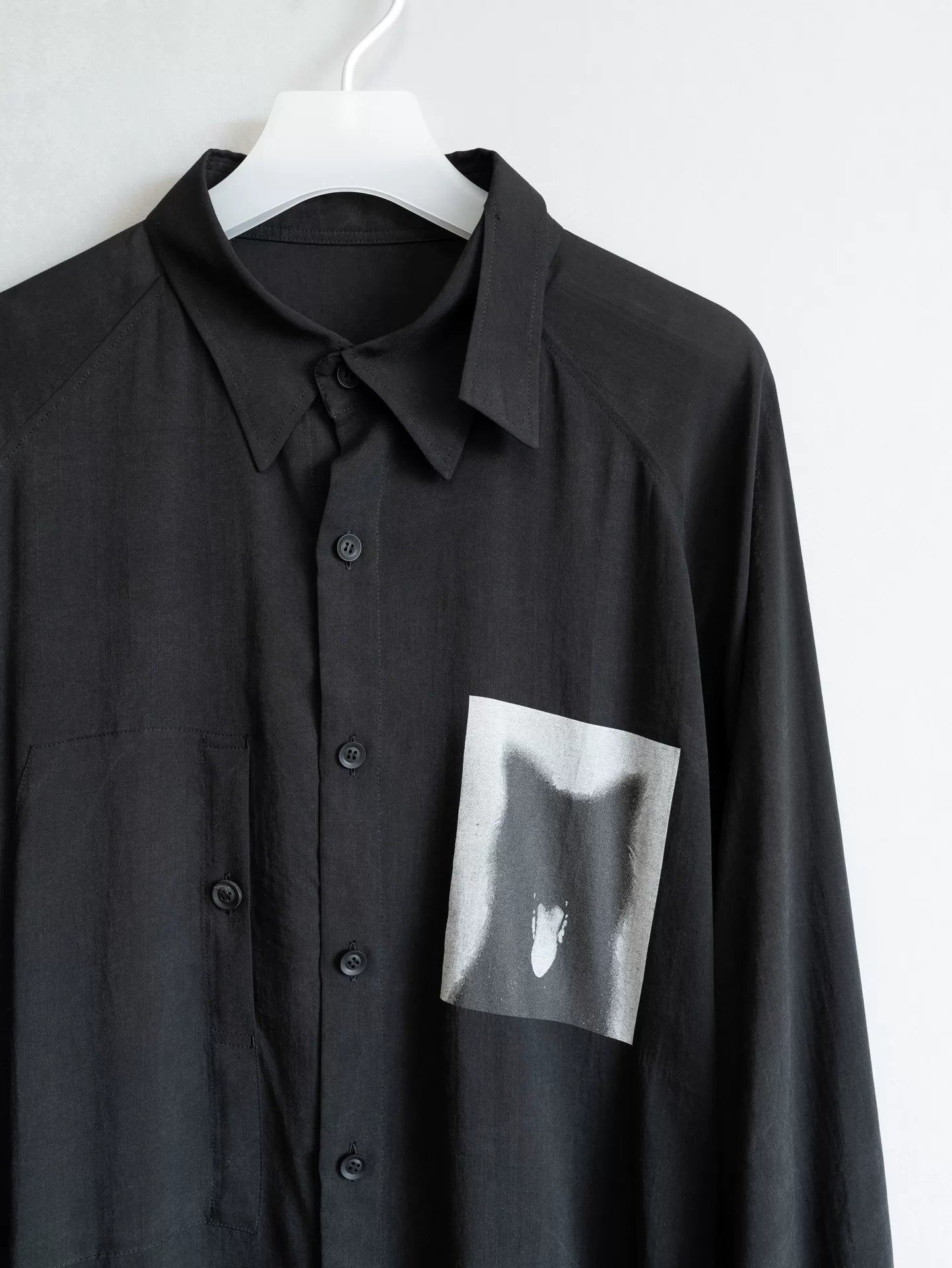Yohji Yamamoto Dog Print Long Sleeve Shirt