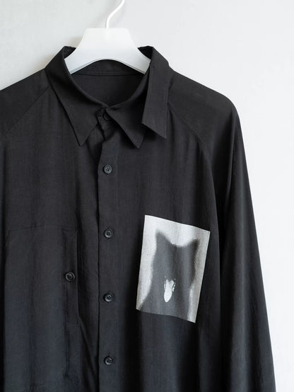 Yohji Yamamoto Dog Print Long Sleeve Shirt